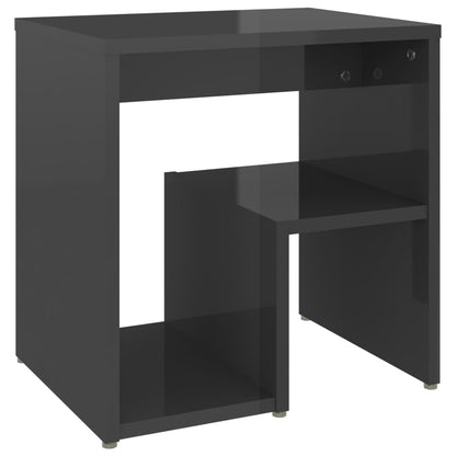 vidaXL Tables de chevet 2 pcs Gris brillant 40x30x40 cm Bois d'ingénierie