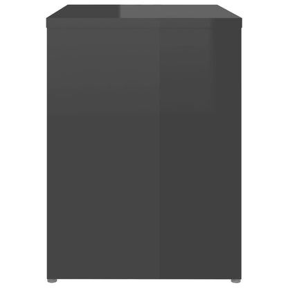 vidaXL Tables de chevet 2 pcs Gris brillant 40x30x40 cm Bois d'ingénierie