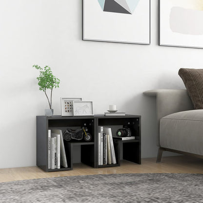 vidaXL Tables de chevet 2 pcs Gris brillant 40x30x40 cm Bois d'ingénierie