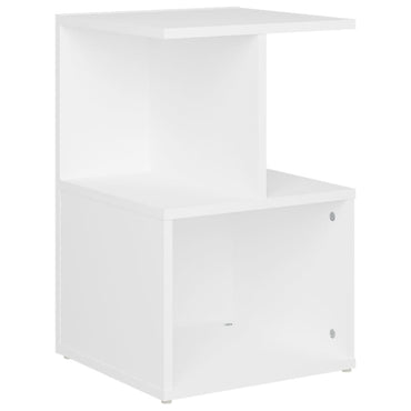 vidaXL Table de chevet blanc 35x35x55 cm Bois d'ingénierie