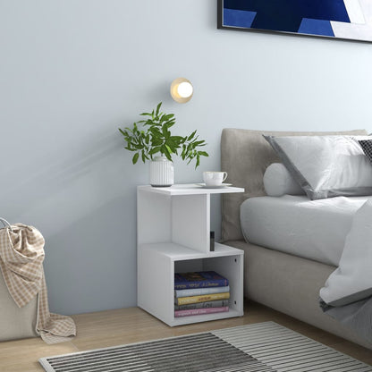vidaXL Tables de chevet 2 pcs Blanc 35x35x55 cm Bois d'ingénierie