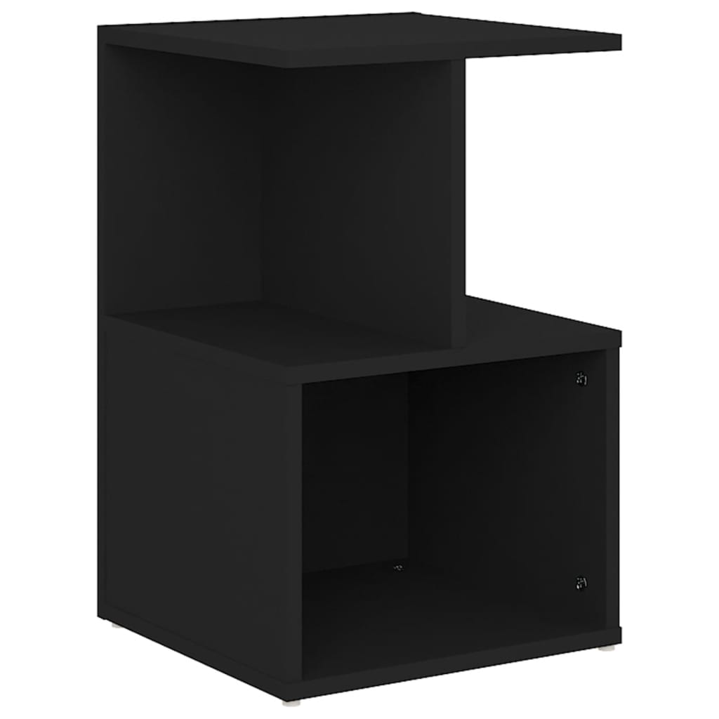 vidaXL Table de chevet Noir 35x35x55 cm Bois d'ingénierie
