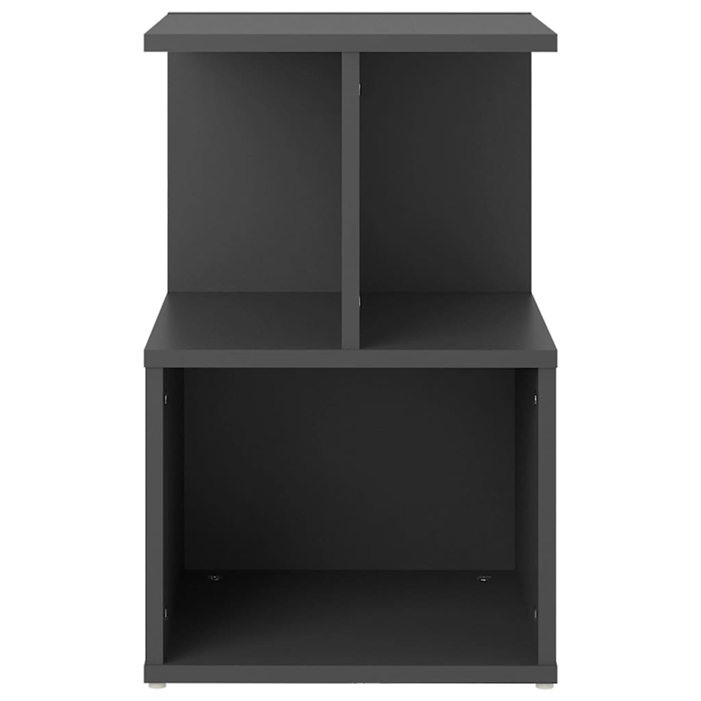 vidaXL Tables de chevet 2 pcs Gris 35x35x55 cm Bois d'ingénierie