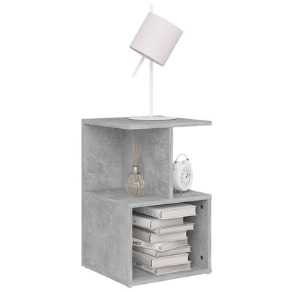 vidaXL Tables de chevet 2 pcs Gris béton 35x35x55 cm Bois d'ingénierie