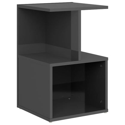 vidaXL Nachttisch Hochglanz-Grau 35x35x55 cm Holzwerkstoff