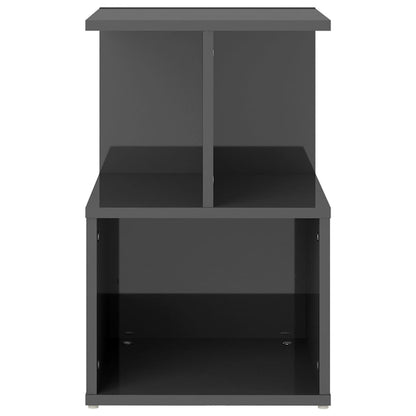 vidaXL Nachttische 2 Stk. Hochglanz-Grau 35x35x55 cm Holzwerkstoff