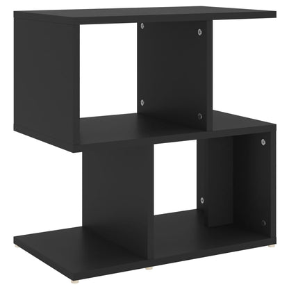 vidaXL Table de chevet Noir 50x30x51,5 cm Bois d'ingénierie
