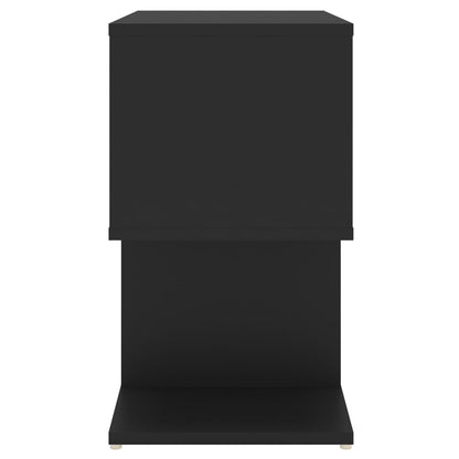 vidaXL Table de chevet Noir 50x30x51,5 cm Bois d'ingénierie