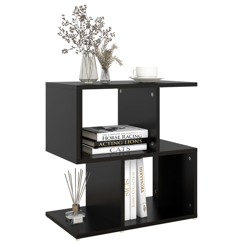 vidaXL Tables de chevet 2 pcs Noir 50x30x51,5 cm Bois d'ingénierie