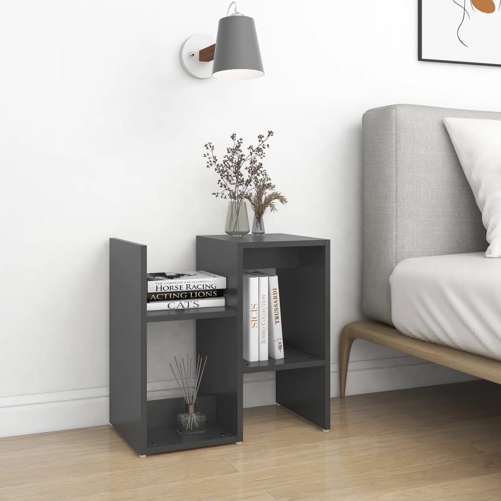 vidaXL Tables de chevet 2 pcs Gris 50x30x51,5 cm Bois d'ingénierie