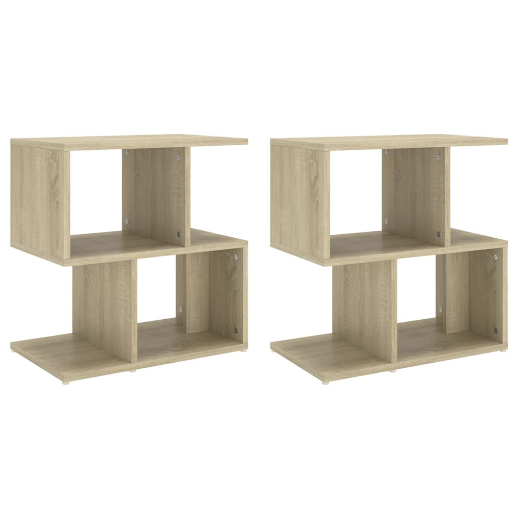vidaXL Tables de chevet 2 pcs Chêne Sonoma 50x30x51,5 cm Bois d'ingénierie