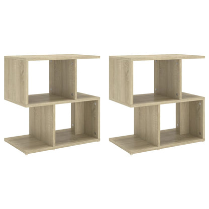 vidaXL Tables de chevet 2 pcs Chêne Sonoma 50x30x51,5 cm Bois d'ingénierie