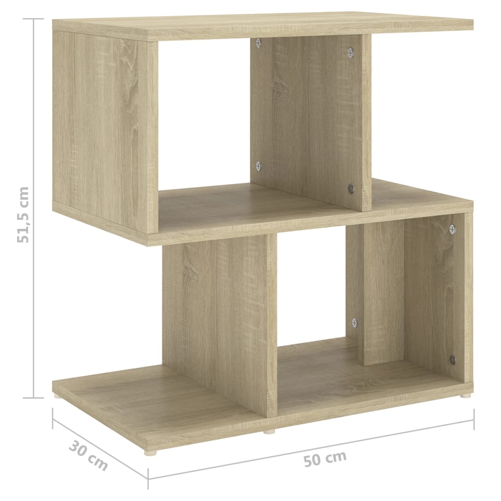 vidaXL Tables de chevet 2 pcs Chêne Sonoma 50x30x51,5 cm Bois d'ingénierie