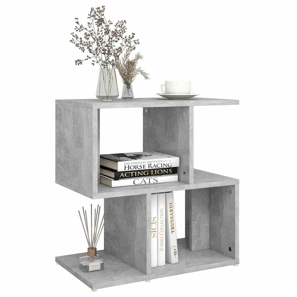 vidaXL Table de chevet gris béton 50x30x51,5 cm Bois d'ingénierie