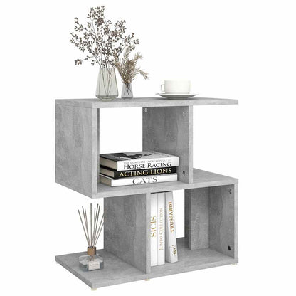 vidaXL Table de chevet gris béton 50x30x51,5 cm Bois d'ingénierie