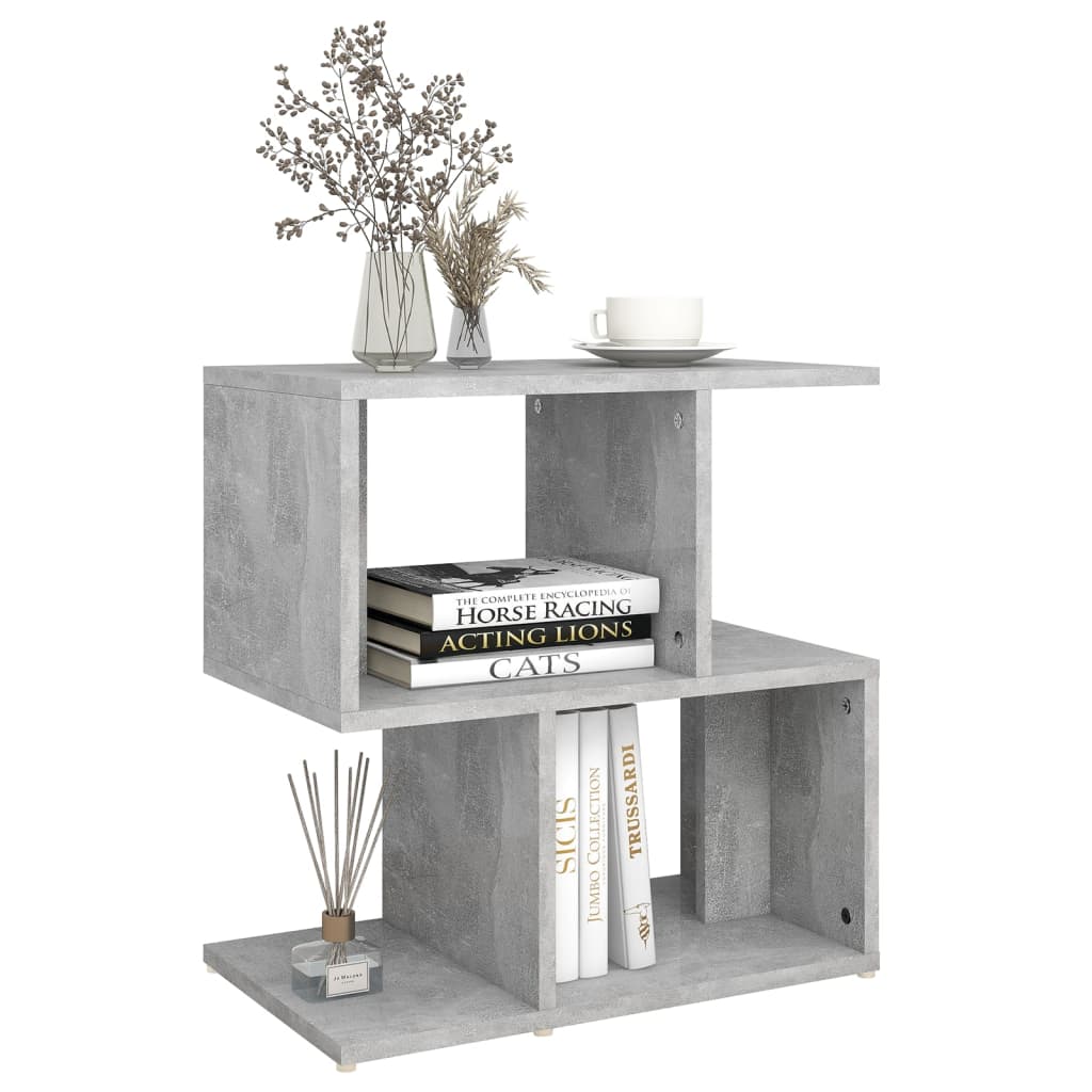 vidaXL Tables de chevet 2 pcs gris béton 50x30x51,5 cm bois d'ingénierie
