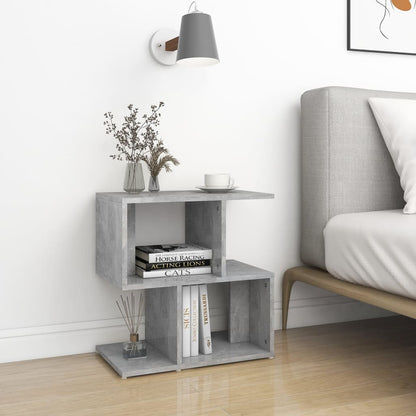 vidaXL Tables de chevet 2 pcs gris béton 50x30x51,5 cm bois d'ingénierie