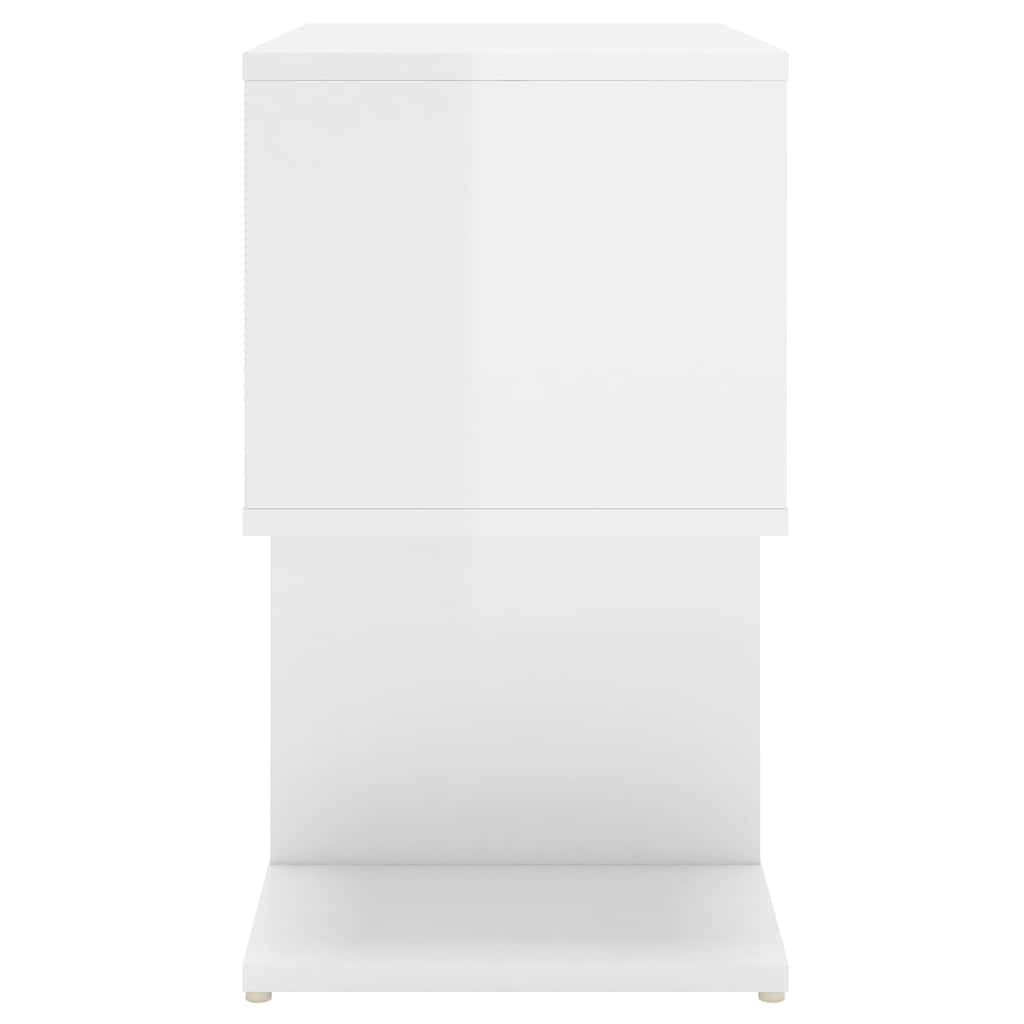 vidaXL Tables de chevet 2 pcs Blanc brillant 50x30x51,5 cm Bois d'ingénierie