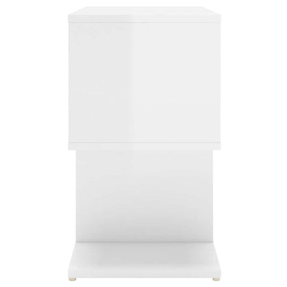 vidaXL Tables de chevet 2 pcs Blanc brillant 50x30x51,5 cm Bois d'ingénierie