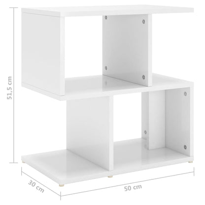 vidaXL Tables de chevet 2 pcs Blanc brillant 50x30x51,5 cm Bois d'ingénierie