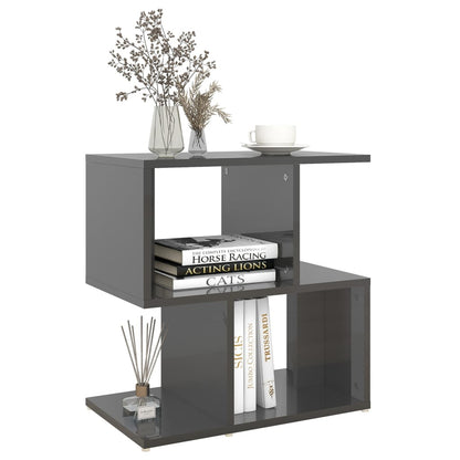 vidaXL Tables de chevet 2 pcs gris brillant 50x30x51,5 cm bois d'ingénierie