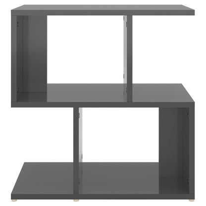 vidaXL Tables de chevet 2 pcs gris brillant 50x30x51,5 cm bois d'ingénierie