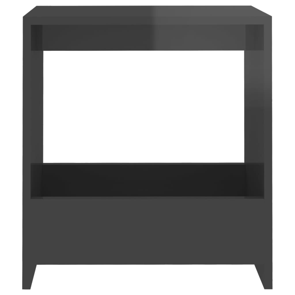 vidaXL Beistelltisch Hochglanz-Grau 50x26x50 cm Holzwerkstoff