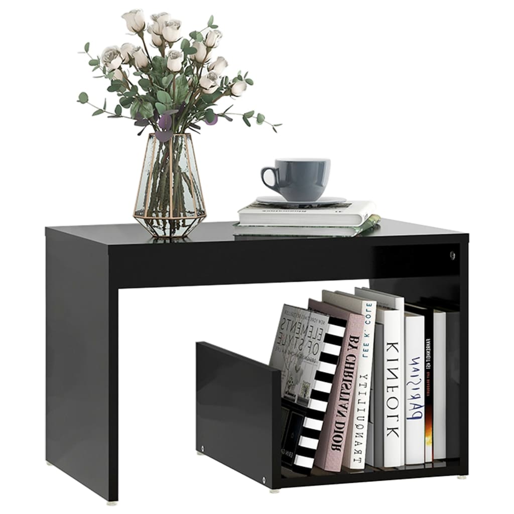 vidaXL Beistelltisch Schwarz 59x36x38 cm Holzwerkstoff