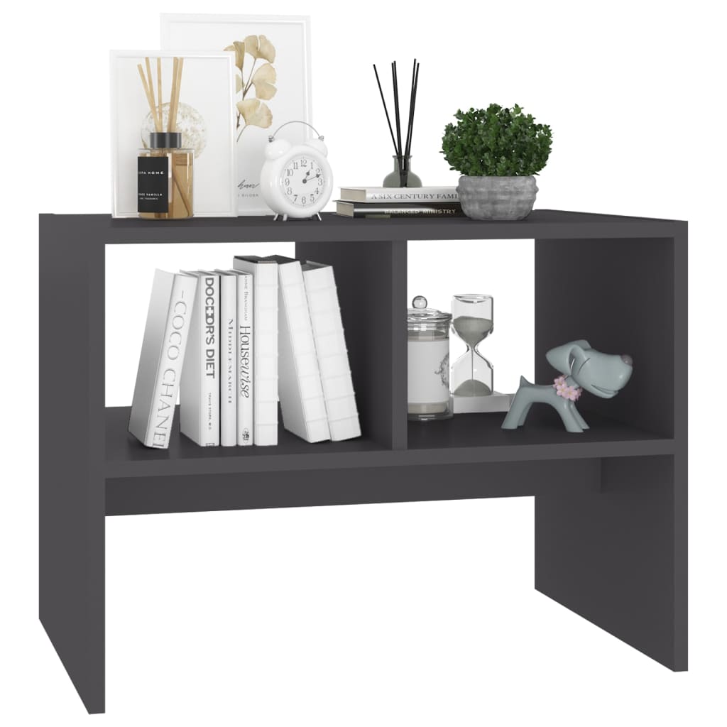 vidaXL Beistelltisch Grau 60x40x45 cm Holzwerkstoff