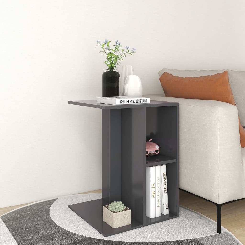vidaXL Beistelltisch Grau 60x40x45 cm Holzwerkstoff