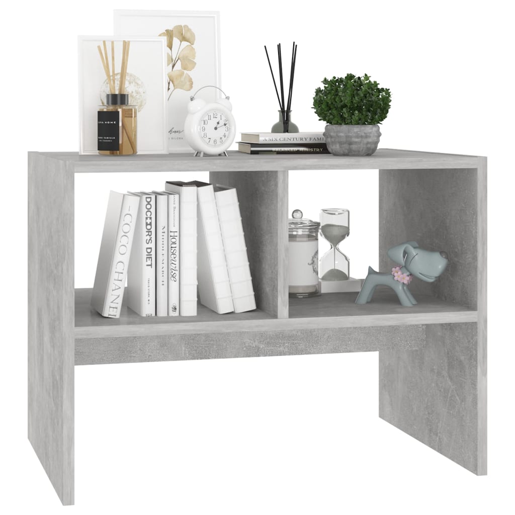 vidaXL Beistelltisch Betongrau 60x40x45 cm Holzwerkstoff