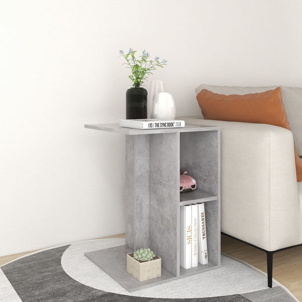 vidaXL Beistelltisch Betongrau 60x40x45 cm Holzwerkstoff