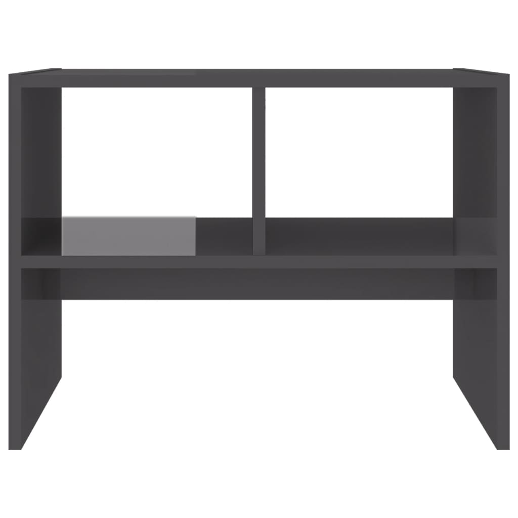 vidaXL Beistelltisch Hochglanz-Grau 60x40x45 cm Holzwerkstoff