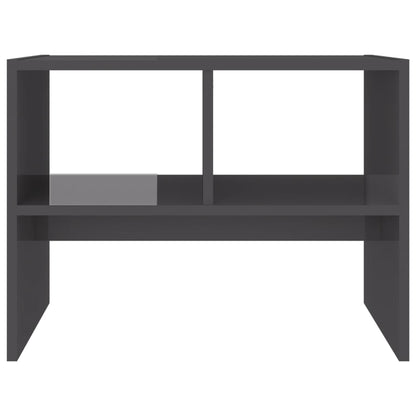 vidaXL Beistelltisch Hochglanz-Grau 60x40x45 cm Holzwerkstoff