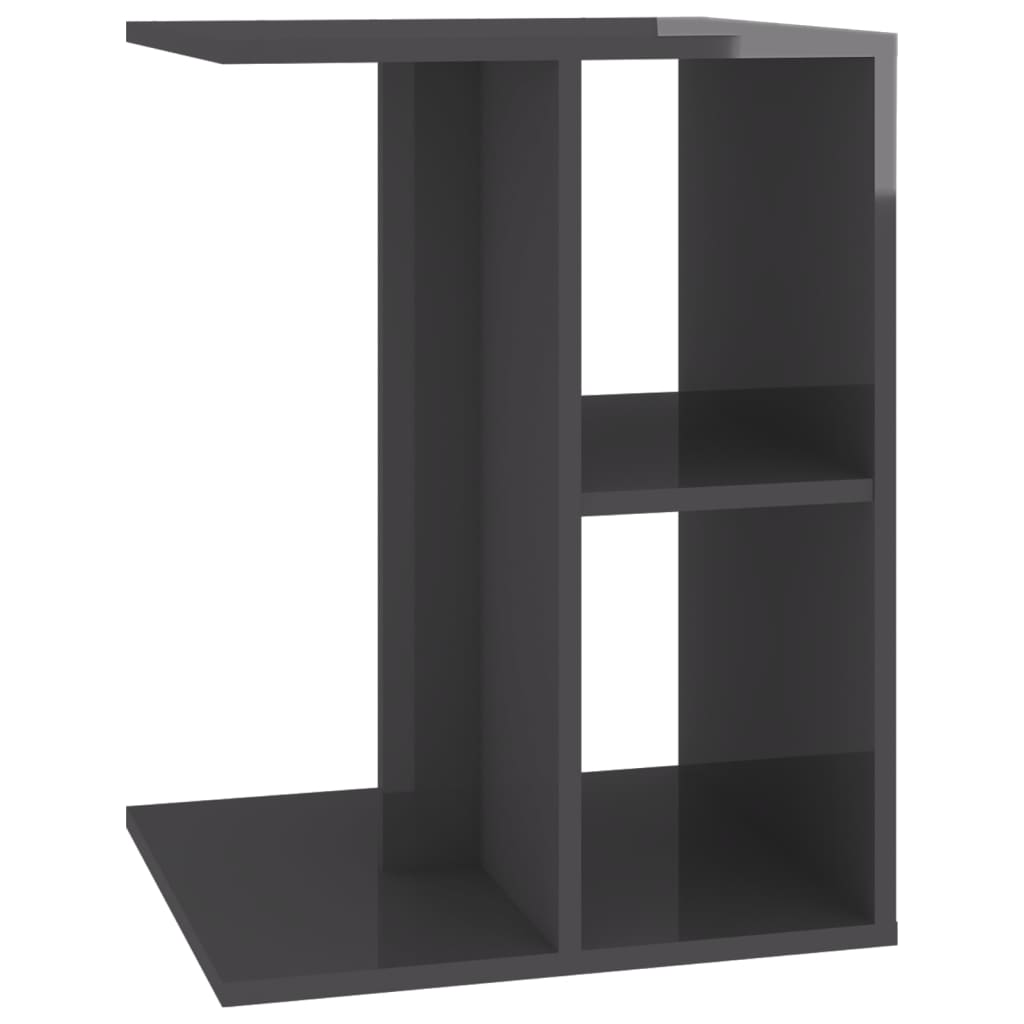 vidaXL Beistelltisch Hochglanz-Grau 60x40x45 cm Holzwerkstoff