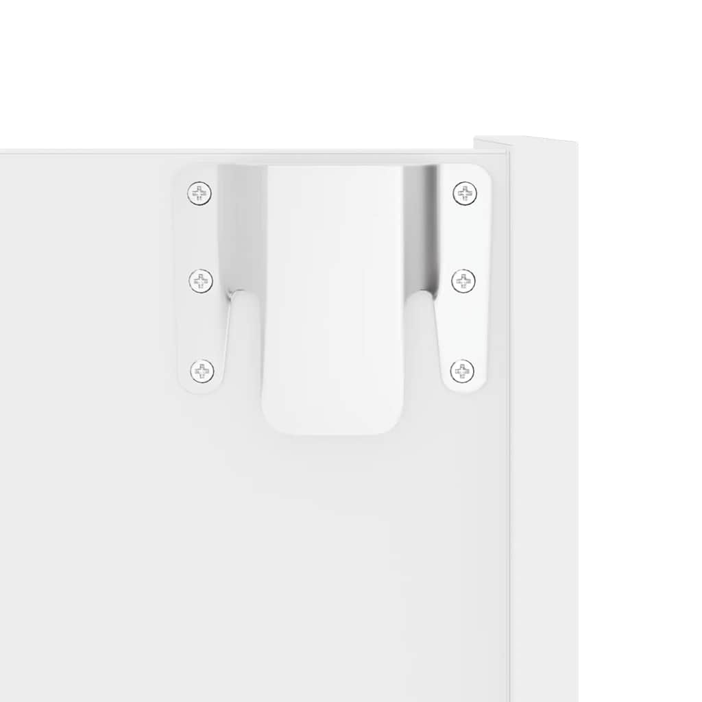 Wand-Schuhschrank Weiß 80x18x90 cm Holzwerkstoff