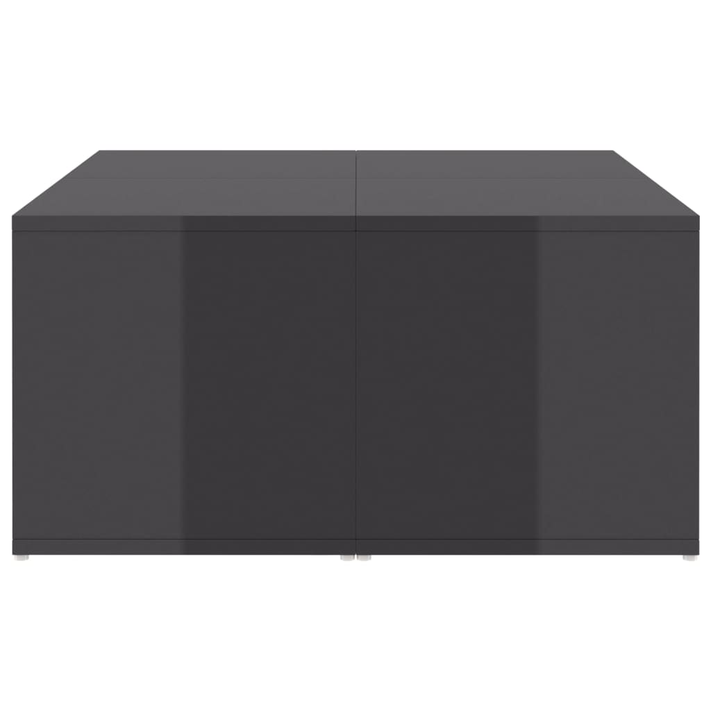vidaXL Couchtische 4 Stk. Hochglanz-Grau 33x33x33 cm Holzwerkstoff