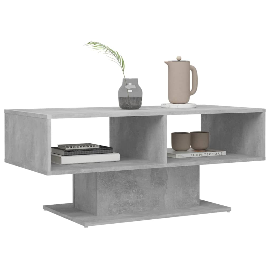 vidaXL Couchtisch Betongrau 103,5x50x44,5 cm Holzwerkstoff