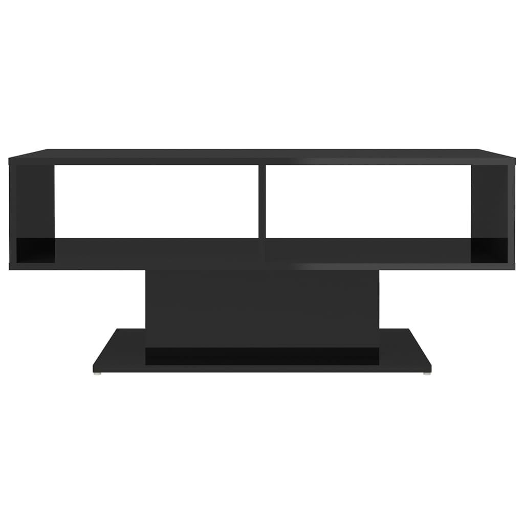 vidaXL Couchtisch Hochglanz-Schwarz 103,5x50x44,5 cm Holzwerkstoff