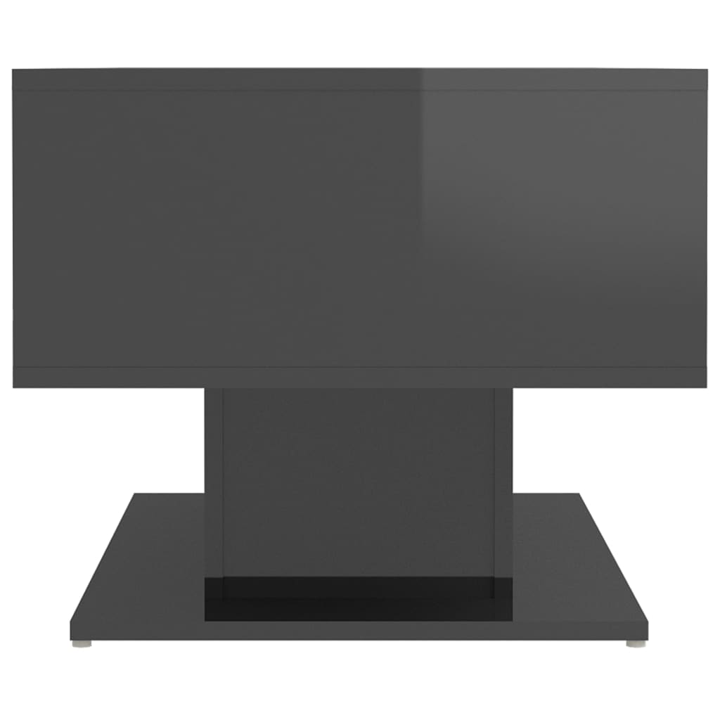 vidaXL Table basse gris brillant 103,5x50x44,5 cm Aggloméré