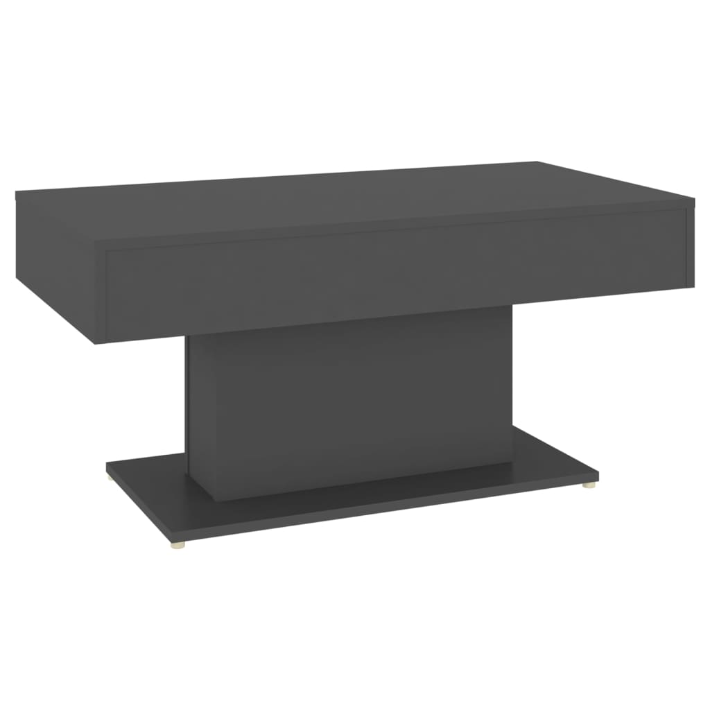 vidaXL Table basse grise 96x50x45 cm en bois d'ingénierie