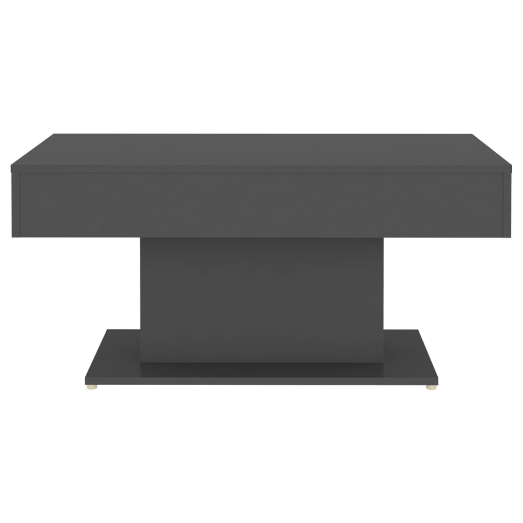 vidaXL Table basse grise 96x50x45 cm en bois d'ingénierie