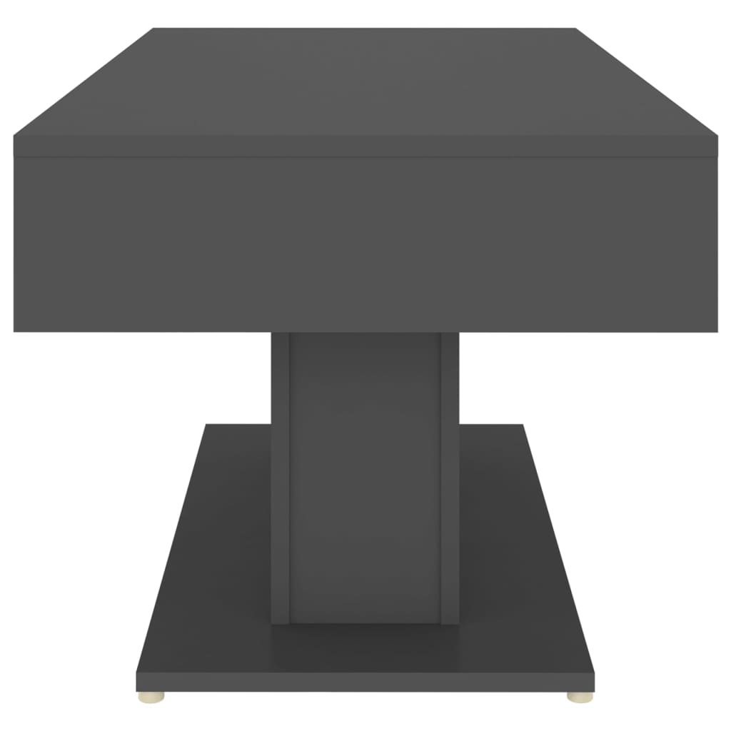vidaXL Table basse grise 96x50x45 cm en bois d'ingénierie