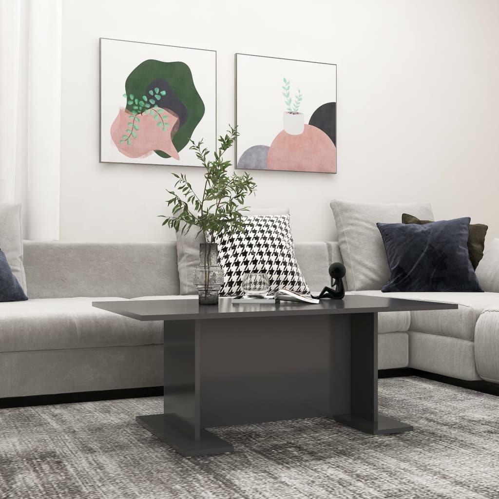 vidaXL Couchtisch Grau 103,5x60x40 cm Holzwerkstoff