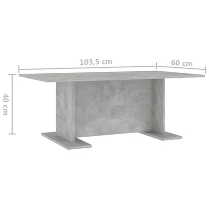 vidaXL Couchtisch Betongrau 103,5x60x40 cm Holzwerkstoff
