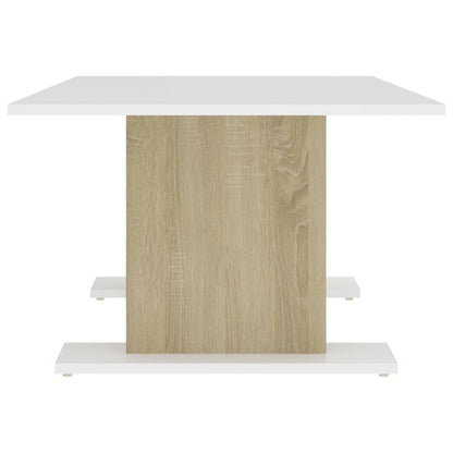 vidaXL Couchtisch Weiß und Sonoma-Eiche 103,5x60x40 cm Holzwerkstoff