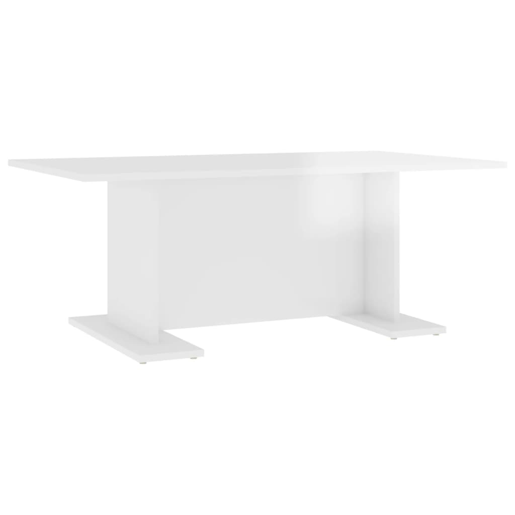 vidaXL Couchtisch Hochglanz-Weiß 103,5x60x40 cm Holzwerkstoff
