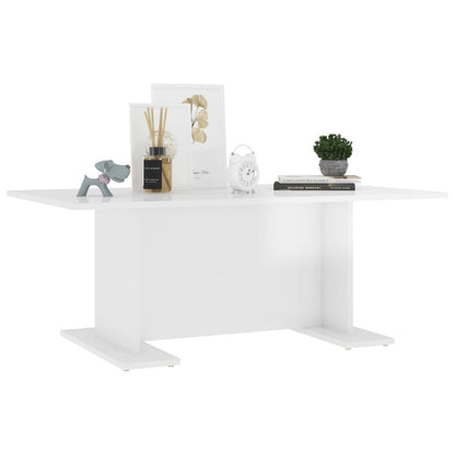 vidaXL Couchtisch Hochglanz-Weiß 103,5x60x40 cm Holzwerkstoff