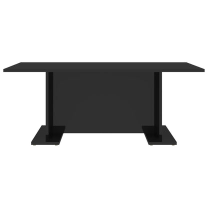 vidaXL Table basse noir brillant 103,5x60x40 cm en bois d'ingénierie
