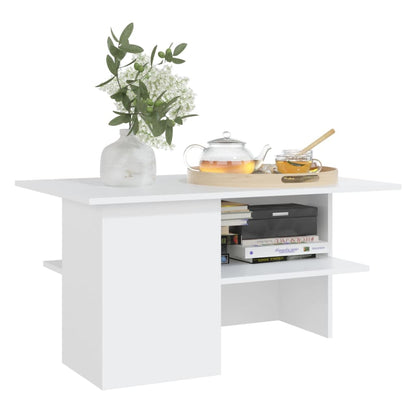 vidaXL Couchtisch Weiß 90x60x46,5 cm Holzwerkstoff